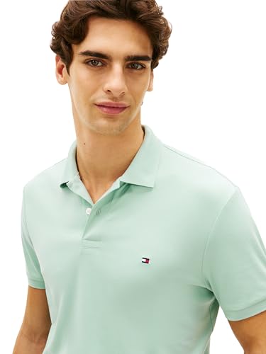 Image of Tommy Hilfiger Mens Short Sleeve Casual Polo Shirts in Regular Fit with Liquid Cotton