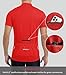 Spotti Men's Cycling Bike Jersey Short Sleeve with 3 Rear Pockets- Moisture Wicking, Breathable, Quick Dry Biking Shirt Red