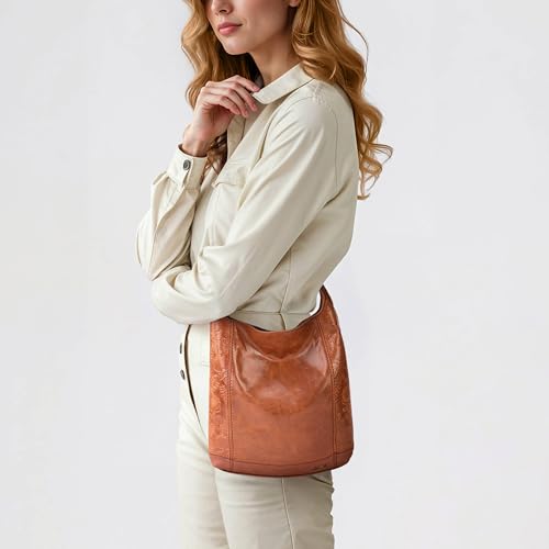 Image of The Sak De Young Crossbody Purse - Premium Leather Women's Handbag for Everyday & Travel - Cross Body Bag With Zipper