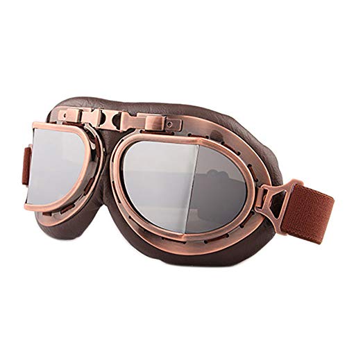 Image of Peicees Vintage Helmet Goggles Motorcycle Goggles Bike Motorcross Pilot Goggle