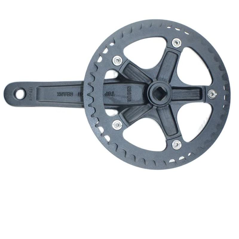 SHUNMIN Guarnitura MTB Gear Gear Bike Pieghevole Bike GrulenkSet 170mm velocità Singola 42T Foro di Diamanti in Alluminio in Alluminio a ingranaggio in Bicicletta Anello CRANKSET Guarnitura