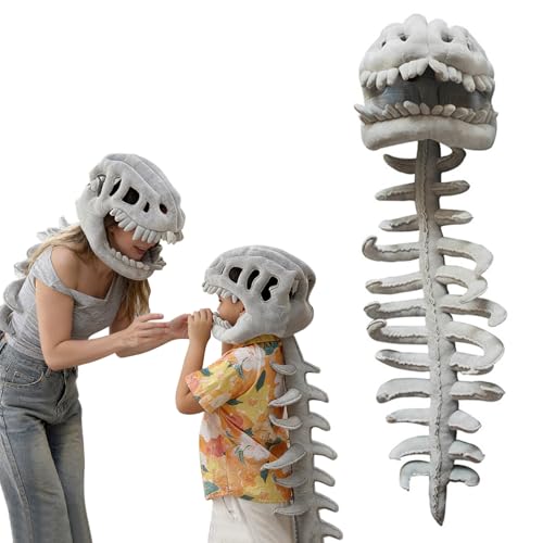 Kingbar Spinesaurus Plush Dino Outfit, Spinosaurus Costume,Squelette 3D de Dinosaure, Costume de Cosplay réaliste pour Halloween, Lavable en Machine, M