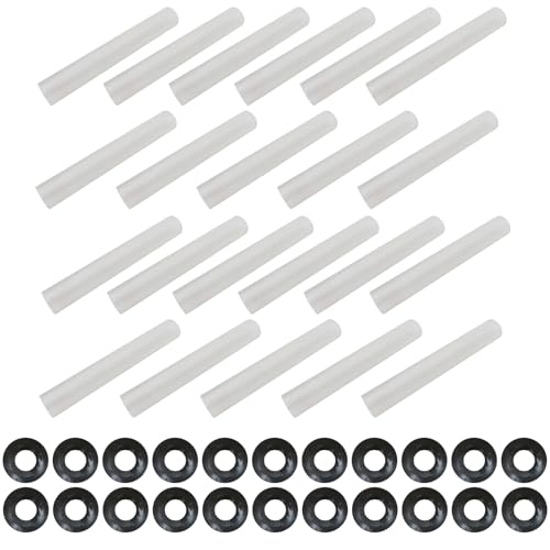 BUTITNOW Updated 22-Pack Garage Door Hinge Quiet Roller Sleeves Hardware Tools Roller and Shaft Gaskets (ID-11mm; OD-11.90mm; L-80mm)