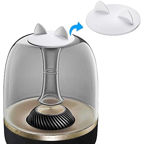 SoundSticks III Speaker Anti-dust Cover - Silicone Lip for Harman Kardon Soundsticks II, III and Aura Studio 1, 2 Bluetooth Transparent Speaker System (Cat White) Cover