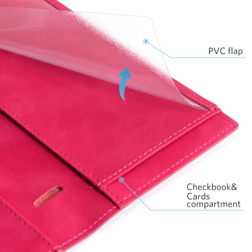 Image of CoBak Checkbook Cover for Women & Men - PU Leather Case with RFID Blocking | Classic Design Check Book Holder for Personal and Business