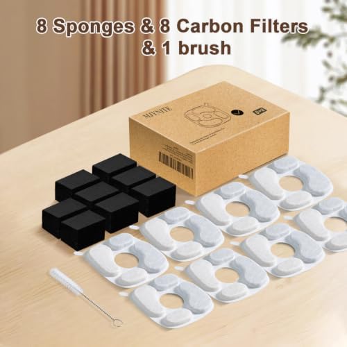MJYNITE 8PK Cat Fountain Filter for Square Pet Water Dispenser - 5