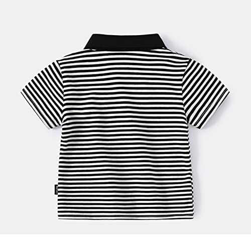 Boys Polo Shirt Short Sleeve School Uniform Striped Shirt Toddler Boys Casual T-Shirt Lapel Collar Tops Summer Clothes3