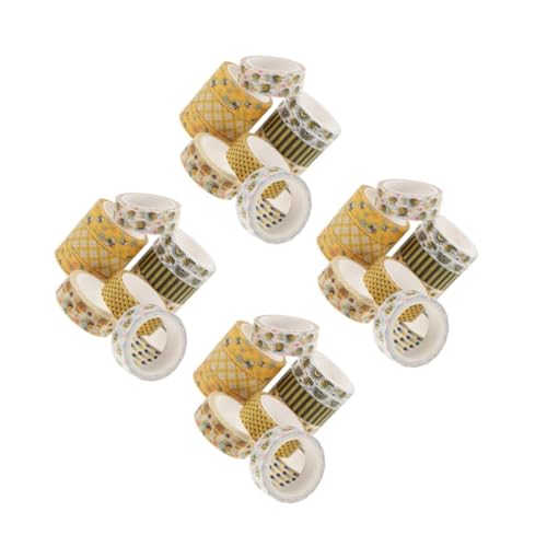 Tofficu 48 Rollos De De Flor De Abeja Cintas Autoadhesivas De Bricolaje De Papelería Artesanal Washi De Color Adhesiva Washi Con Temática De