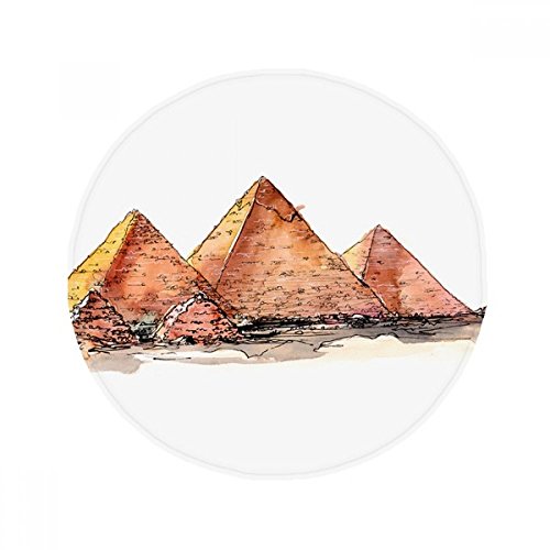Tapis de sol Pyramide de Gizeh rond 80cm antidérapant multicolore - 2