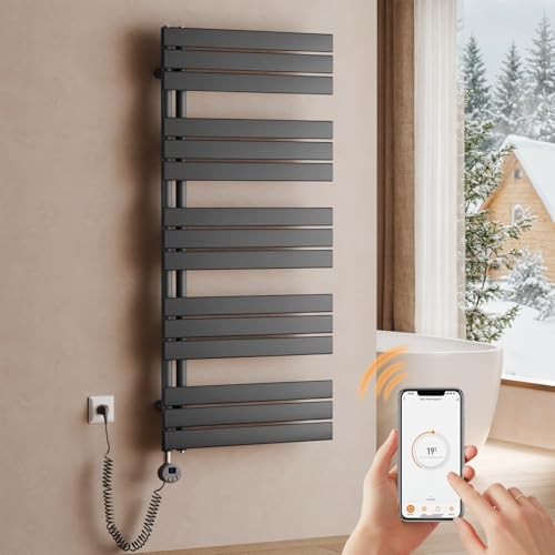 S'AFIELINA Handtuchheizkörper Elektrisch 1320×600mm, Badheizkörper...