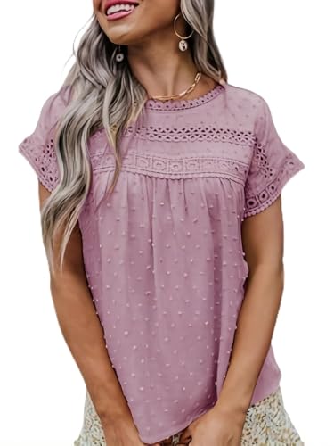 T-shirt rose femme Saodimallsu taille M anti-transpiration tissu doux qui ne déteint pas