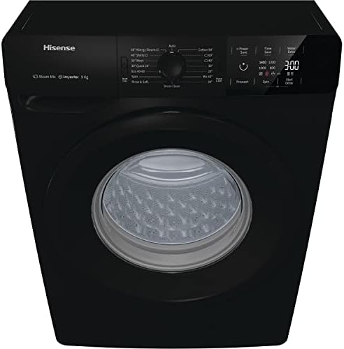 Hisense 9kg 1400rpm Freestanding Washing Machine - Black