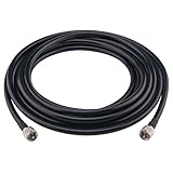 【Ultra Low-Loss】- Der Verlust von Koax RG213 UHF Kabel bei 400MHZ Signalfrequenz ist weniger als 2.35dB und das SWR ≤ 1.20. Es gibt keinen Grund, sich über den Signalverlust für die Langstrecken-Hochfrequenznutzung zu sorgen. Geben Sie sich nicht mit weniger zufrieden, besonders wenn Sie viel in Ihre Arbeitsgeräte investiert haben.