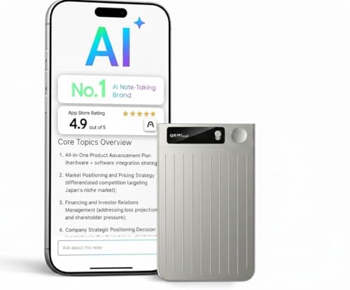 Image of TMY AI Voice Recorder Transcribe Summarize with AI Take Note for Meetings Calls Supports 70 Languages Translation Playback Digital App Control Ultra Slim Gray (TMY26)