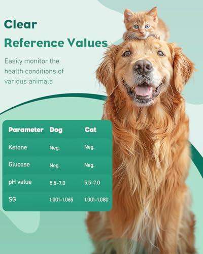 pawfly urine test strips 100 strips pet urine testing strips for ketone glucose specific gravity amp ph urinalysis test strips for vets
