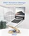 LOXP Adjustable Laptop Stand, Computer Stand with 360 Rotating Base, Ergonomic Laptop Riser Mount for Desk Foldable Protable Computer Desk Fits with MacBook Pro Air (10-16