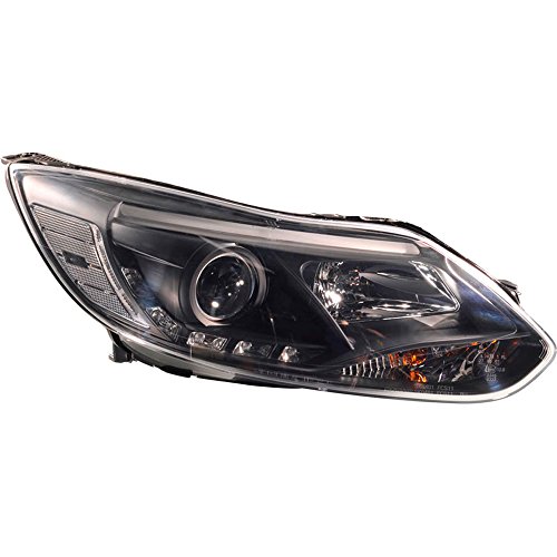 Marca premium Set di fari con DRL-Look compatibile con Ford Focus III 2011- - Nero - incl. motore
