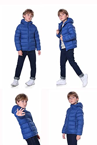 Image of Hooded Puffer Jackets for Boys and Girls - Lightweight and Packable - Autumn and Winter Coat, Warm and Comfy