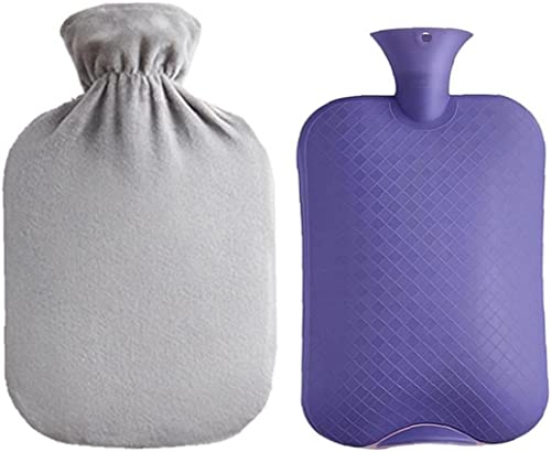 DQZRTUECA Bolsa de Agua Caliente Bolsa de Agua Caliente, Bolsa de Agua Caliente con Funda (2 Unidades, 3000 ml, 36 x 21 cm) for aliviar el Dolor de Cuerpo, Manos y pies y el resfriado.
