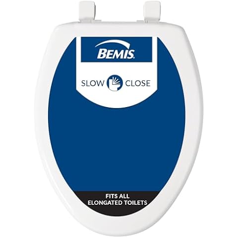 BEMIS 7300SLEC 000 Toilet Seat with Slow Close and Easy Removal Cover