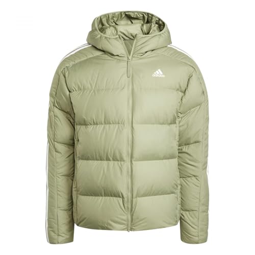  アディダスダウンジャケッEssentials Midweight Amazon.com: adidas Essentials Midweight Down Hooded Stripes Men's