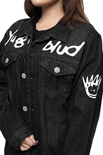Yungblud Denim Jacket Be Fookin Happy Logo Official Unisex Black3