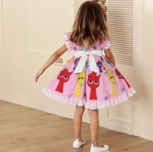 Girls Music Adventure Dress Novelty Ruffle Sleeve Daily Outfits Princess Lolita Dresses Up for Halloween Birthday Party2