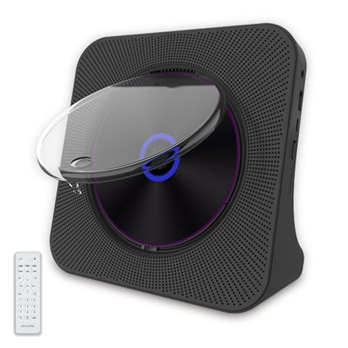 Lecteur CD musical portable noir idéal pour la maison et le bureau