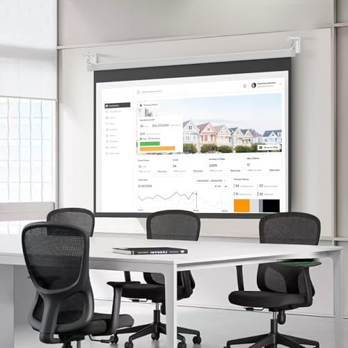 PUTORSEN Projektorleinwand-Deckenhalterung, L-Förmige Wandhalterungen Mit 30 Kg Tragkraft, Universal 6 Zoll Verstellbare Verlängerung mit Haken-Set, Einfache Montage Für Heimkino Und Büro (Weiß)
