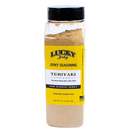 Lucky Beef Jerky DIY Teriyaki Jerky Seasoning, 24 Ounce, Easy Jerky Making Spice Marinade Seasoning, Beef Jerky, Deer Jerky, Wild Game
