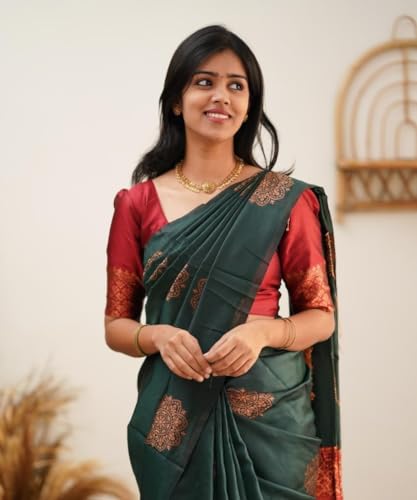 Image of Avantika Fashion Women's Kanjivaram Soft Silk Banarasi Sarees With Blouse Piece For Women