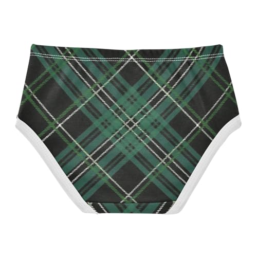 Breathable Girls' Panties Breathable Toddler Underwear for Toddler Elegant Plaid Pattern in Sizes 2T,3T, 4T, 5T, 6Y and 8Y2