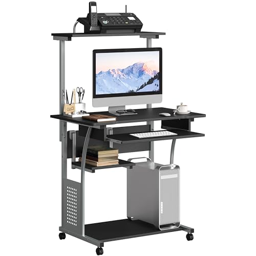 Yaheetech Bureau Informatique avec 3 Tablettes de...