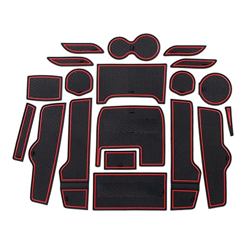 Tapis fente de porte Civic 2016 rouge contre les bruits et rayures de console