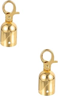 UPKOCH 2pcs Rope End Stop End Caps for Jewelry Making Crowd Control Barriers Snap Cord Locks Decking Rope End Hook Chain Crimp Lanyard Cord End Stopper Holder Stainless Steel Leather Rope
