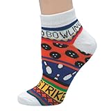 Ladies Bowling Theme Socks Master (One Size Fits Most, Orange)