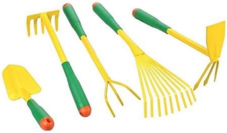 Juego de herramientas de jardín de 5 piezas con mango de agarre suave para mamá