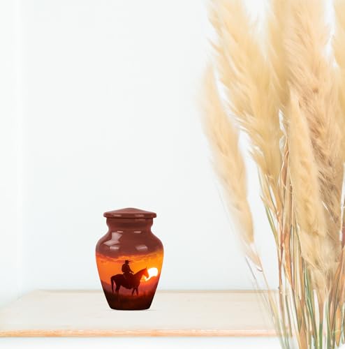 Image of Cowboy Mini Urn - Urns for Adult Ashes - Pack of 1
