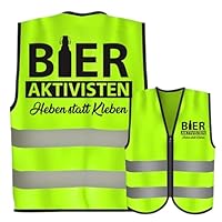 RF&CM Bieraktivisten Kostüm Karneval Fasching Verkleidung Sicherheitsweste Security Warnweste Mallorca Party