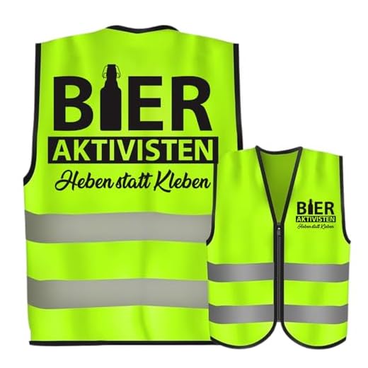 RF&CM Bieraktivisten Kostüm Karneval Fasching Verkleidung Sicherheitsweste Security Warnweste Mallorca Party
