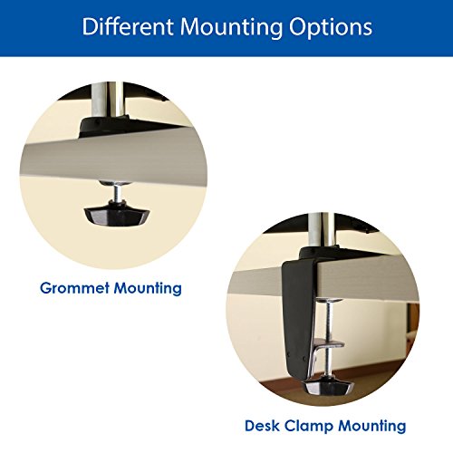 Qualgear Qg-Dm-02-016 3 Way Articulating Dual Desk Mount For 13-27 Inches Flatpanel Monitors, Silver #TOP7