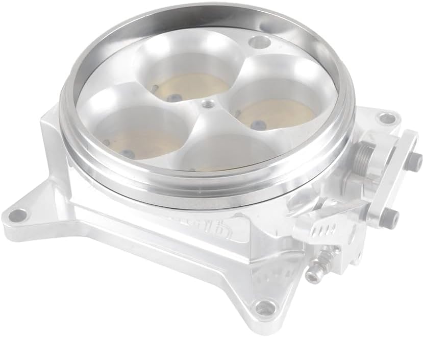 BILLET 4150 STYLE TOP MOUNT THROTTLE BODY TO CARB HAT ADAPTER/SPACER (Black anodized)