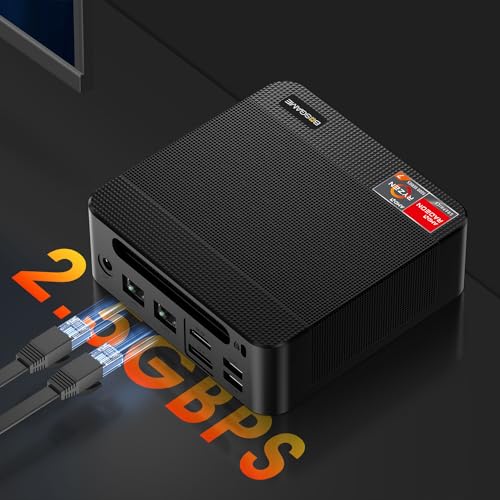 undefined BOSGAME P4 Mini PC, AMD Ryzen 7 5825U Light Gaming Computer, 32GB DDR4 RAM, 1TB M.2 NVMe SSD, Triple Display Desktop PC, Dual 2.5G LAN Ports, WiFi 6E, BT 5.2 の商品画像 7