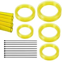 YGQ Benzinschlauch Set 5 Größen PU Kraftstoffschlauch Kraftstoffleitung für Kettensäge Rasenmäher Laubbläser Hochdruckreiniger Kleinmotoren (1M)