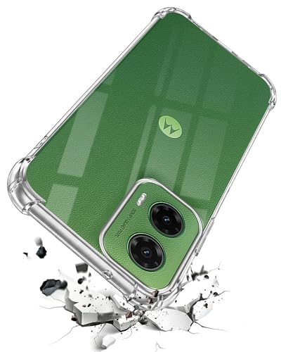 Image of Jkobi Silicone Back Cover Case for Motorola Moto G35 5G (Clear Shockproof Case with Camera Protection | Soft and Flexible | Transparent)