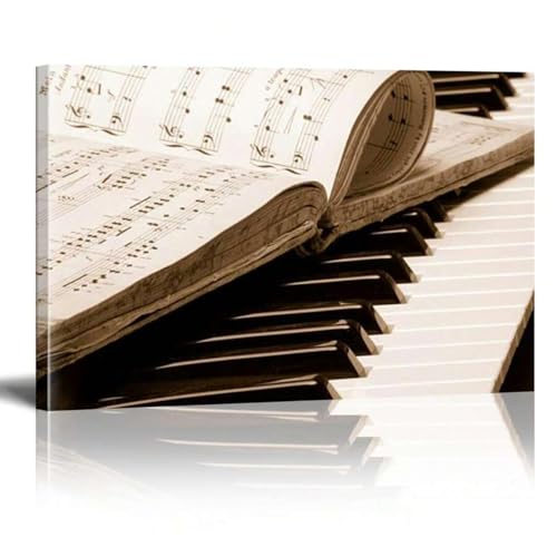 Notes de musique sur toile murale avec cadre pour sublimer votre salon