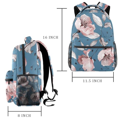 Sac à dos de voyage décontracté pour femmes avec fleurs