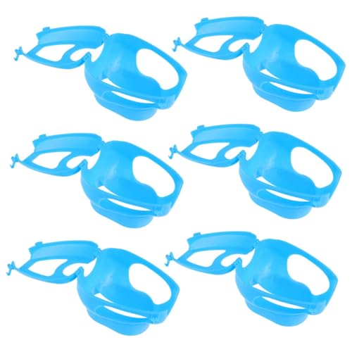 Toyvian 6pcs Pigeon Fixer Stand Injection Holder for Racing Pigeons Plastic Feeding Holder