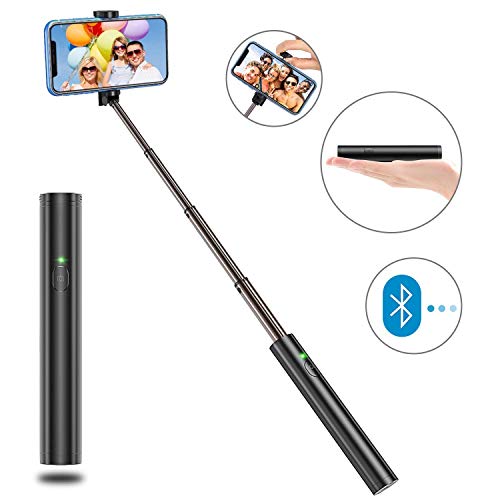 [Upgrade] Bcway Selfie Stick Bluetooth, Lightweight Aluminum Phone Selfie Sticks, Extendable Monopod Compact