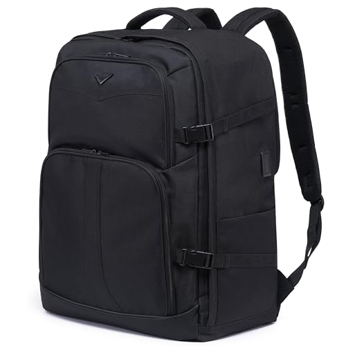 Flight Knight 56x45x25cm easyJet and British Airways Extra Large Carry On Over Head Cabin Backpack Travelling Bag USB Port Padded Big Rucksack - Luggage For easyJet Ryanair, Jet2 Compatible